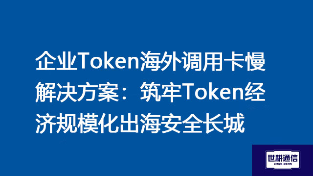 企业Token海外调用卡慢解决方案：筑牢Token经济规模化出海安全长城？？？解决方案//shigengtelecom 全球专网
